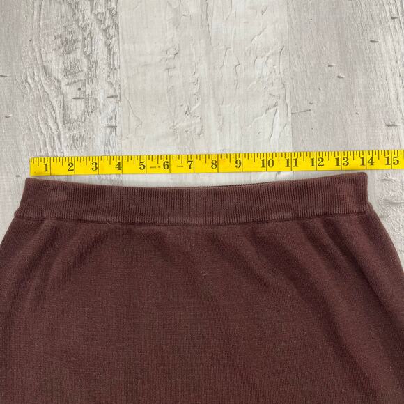 Reflections Spiegel Brown Long Sleeve Turtleneck Knit Warm 2 Piece Shirt Skirt - Picture 13 of 14